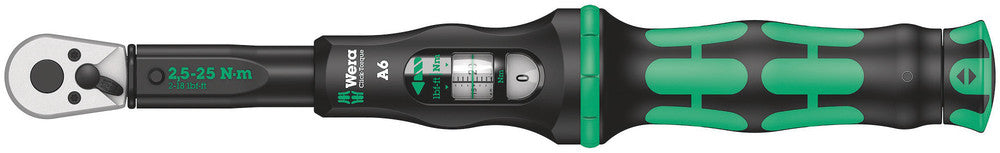 Wera Tools - Click-Torque A 6 torque wrench with reversible ratchet, 2.5-25 Nm