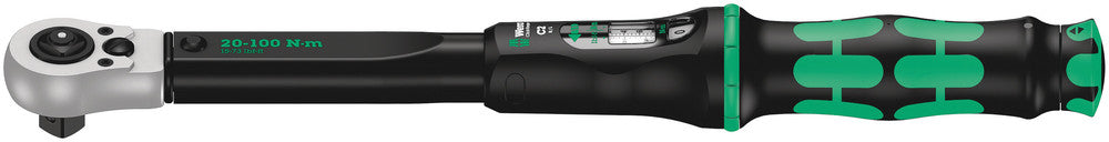 Wera Tools - Click-Torque C 2 Push R/L adjustable torque wrench for clockwise and anti-clockwise torque-control, 20-100 Nm