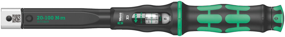Wera Tools - Click-Torque X 3 torque wrench for insert tools, 20-100 Nm
