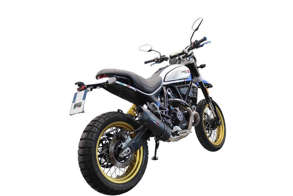 GPR-Exhaust---Furore-Evo4-Nero-Slip-on-for-Scrambler-800-ICON-Icon-DARK-from-2021-to-2022-dB-Killer-Link-Pipe-Catalyst
