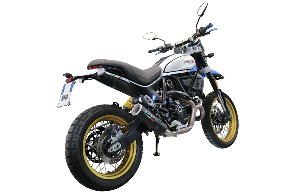 GPR-Exhaust---M3-Black-Titanium-Slip-on-for-Scrambler-800-Urban-Motard-from-2021-to-2023-dB-Killer-Link-Pipe-Catalyst
