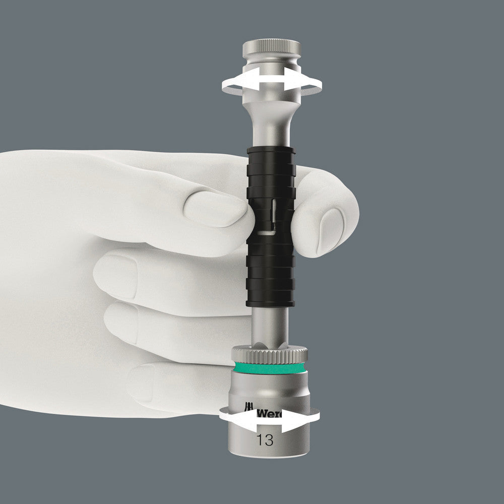 Wera Tools - 8796 LB Zyklop "flexible-lock" extension with free-turning sleeve, long, 3/8"