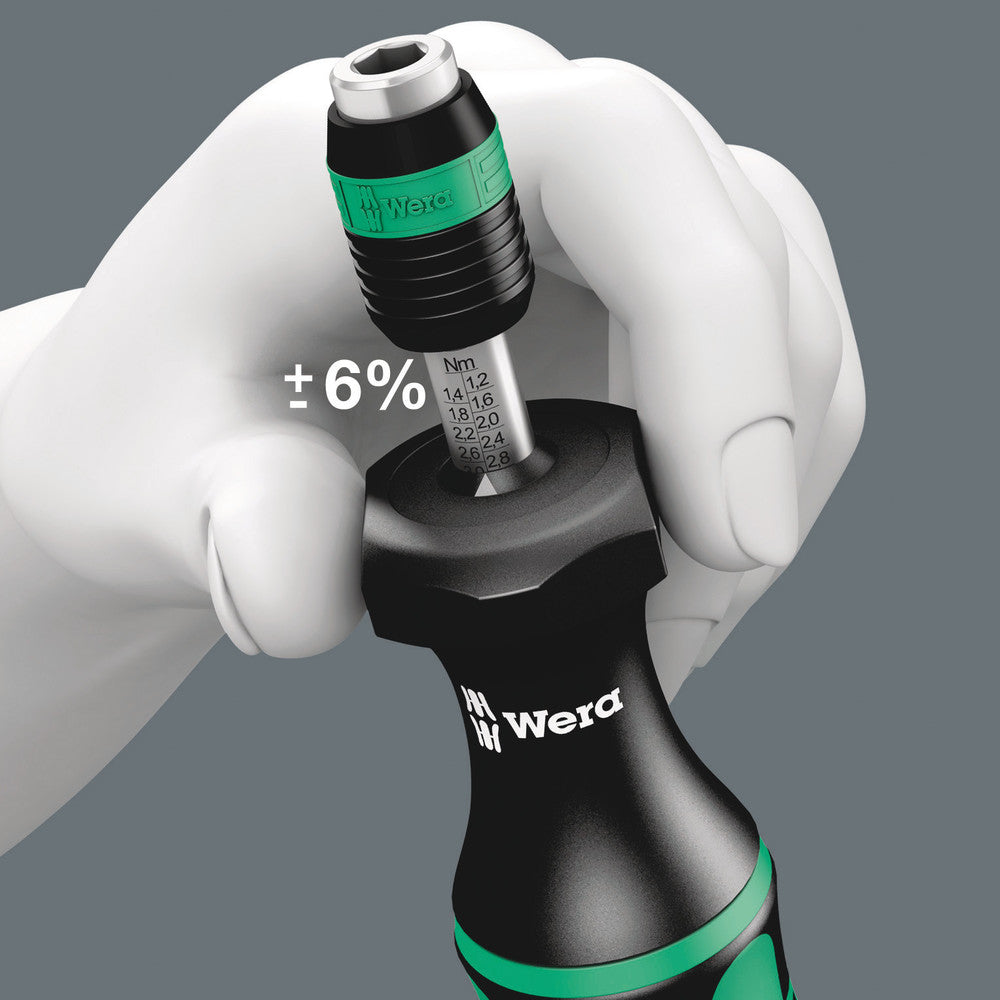 Wera Tools - Series 7400 Kraftform adjustable torque screwdrivers (2.5-29.0 in. lbs.) with Rapidaptor quick-release chuck