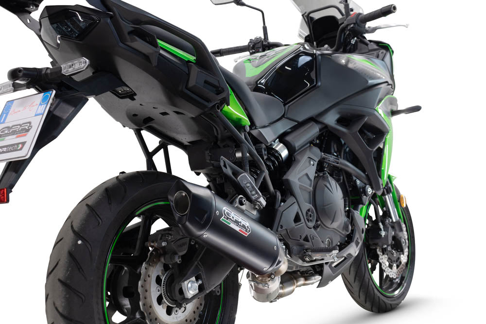 GPR-Exhaust---Furore-X-Titanio-Nero-Full-Line,-silencer-and-separate-header-for-Versys-650-from-2023-to-2025-dB-Killer-Catalyst