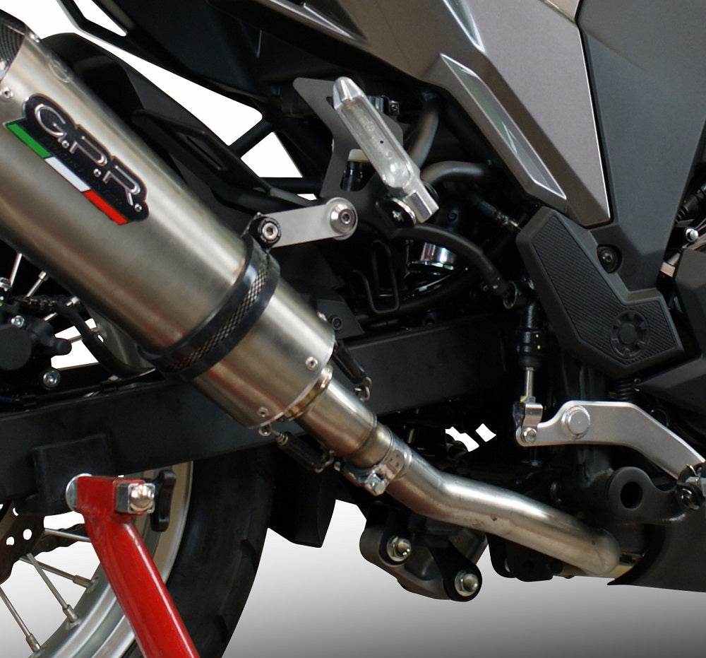 GPR-Exhaust---Furore-Evo4-Nero-Slip-on-for-Versys-X-250-from-2017-to-2020-dB-Killer-Link-Pipe-Catalyst
