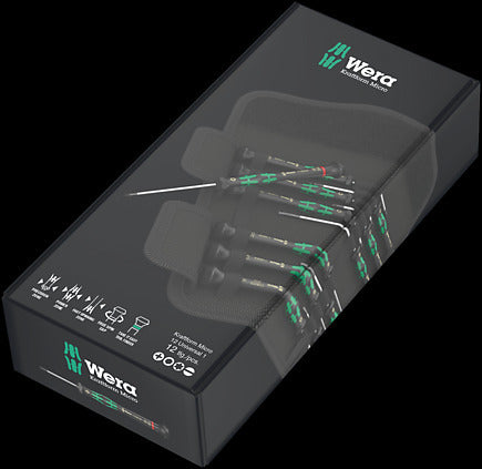 Wera Tools - Kraftform Micro 12pc Universal Screwdriver Set for Electronic Applications