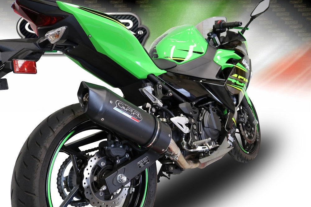 GPR-Exhaust---Furore-Evo4-Nero-Slip-on-for-Ninja-500-from-2023-to-2025-dB-Killer-Link-Pipe