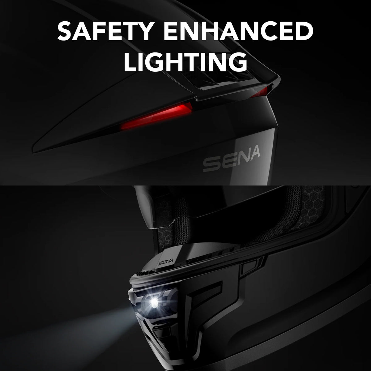 Sena - PHANTOM Full-Face Motorcycle Smart Communication Helmet with Mesh Intercom