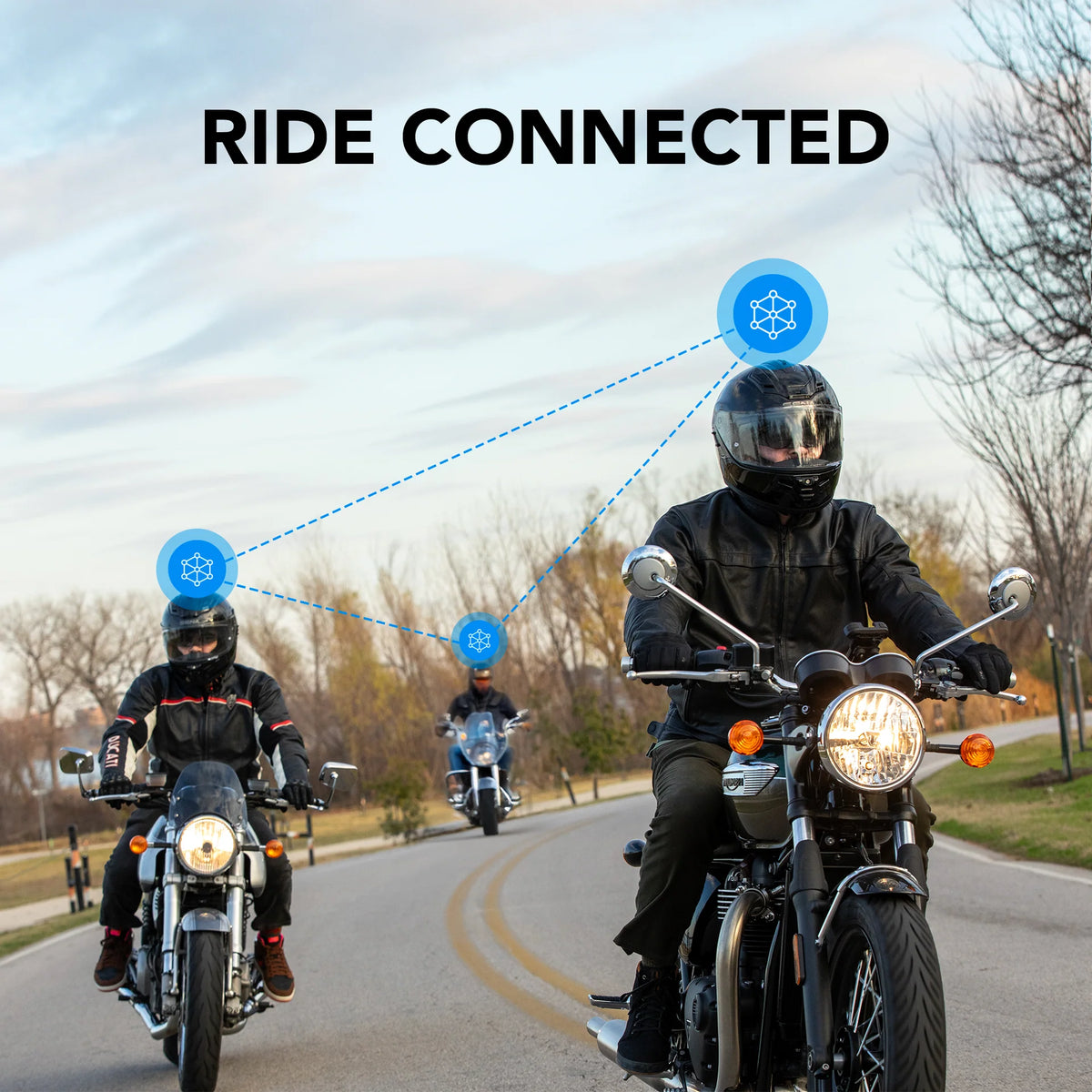 Sena - PHANTOM Full-Face Motorcycle Smart Communication Helmet with Mesh Intercom