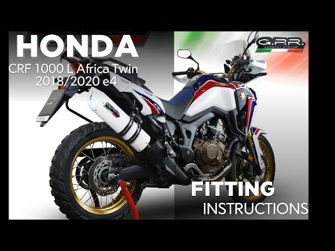 GPR-Exhaust---Dual-Poppy-Slip-on-for-CRF-1000-L-Africa-TWIN-from-2018-to-2020-dB-Killer-Link-Pipe