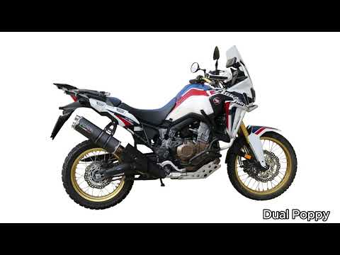 GPR-Exhaust---Dual-Poppy-Slip-on-for-CRF-1000-L-Africa-TWIN-from-2018-to-2020-dB-Killer-Link-Pipe