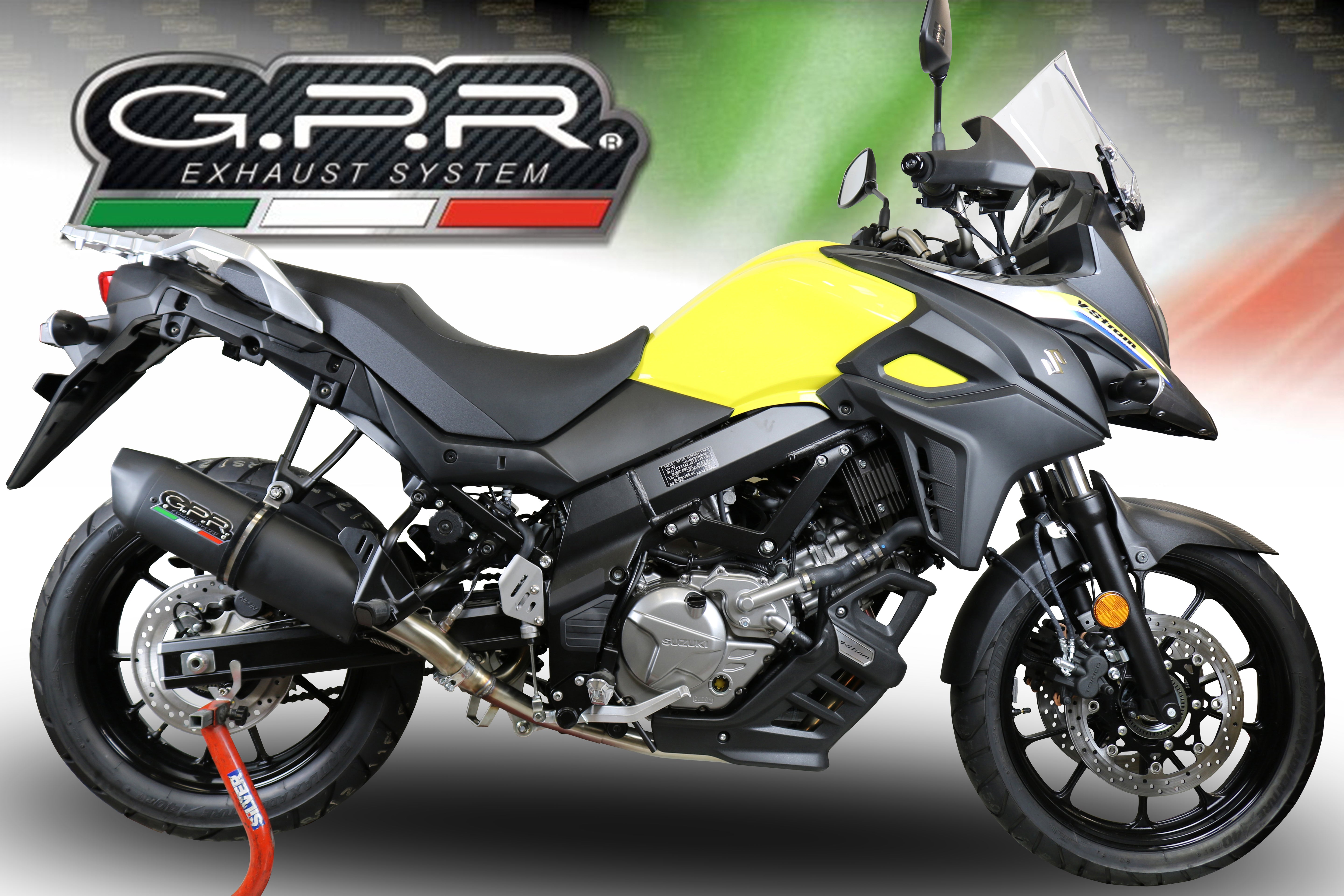 GPR-Exhaust---Furore-Evo4-Poppy-Mid-Line-for-V-Strom-650-from-2021-to-2025-dB-Killer-Catalyst-