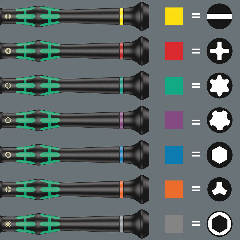 Wera Tools - 2072 Kraftform Micro screwdriver for Microstix® screws