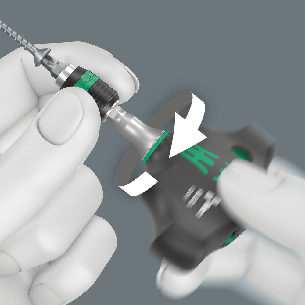 Wera Tools - 416 RA T-handle bitholding screwdriver with ratchet function and Rapidaptor quick-release chuck