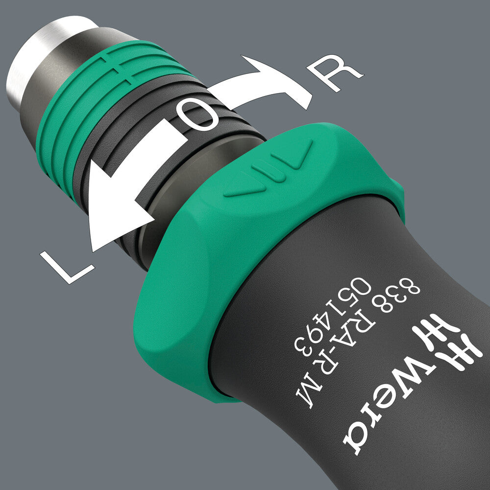 Wera Tools - 838 RA-R M Bitholding screwdriver with ratchet functionality, 1/4"