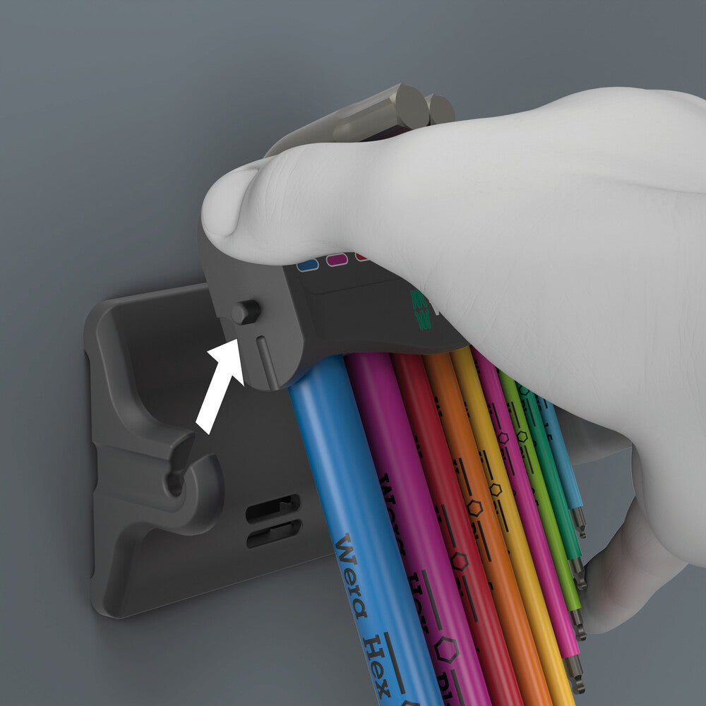 Wera Tools - 950/9 Hex-Plus Multicolour 3 L-key set, metric, BlackLaser