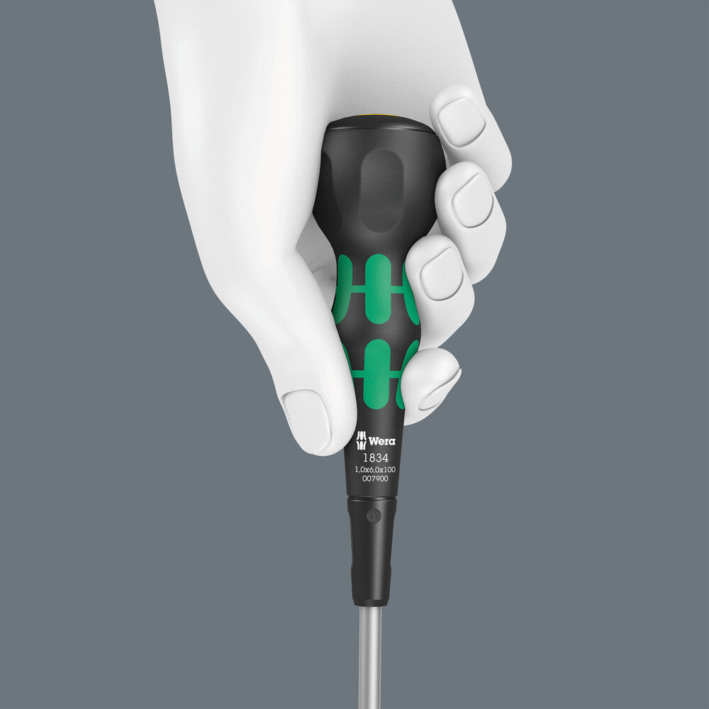 Wera Tools - 1834 Kraftform Ball-Grip Slotted screwdriver - workshop blade