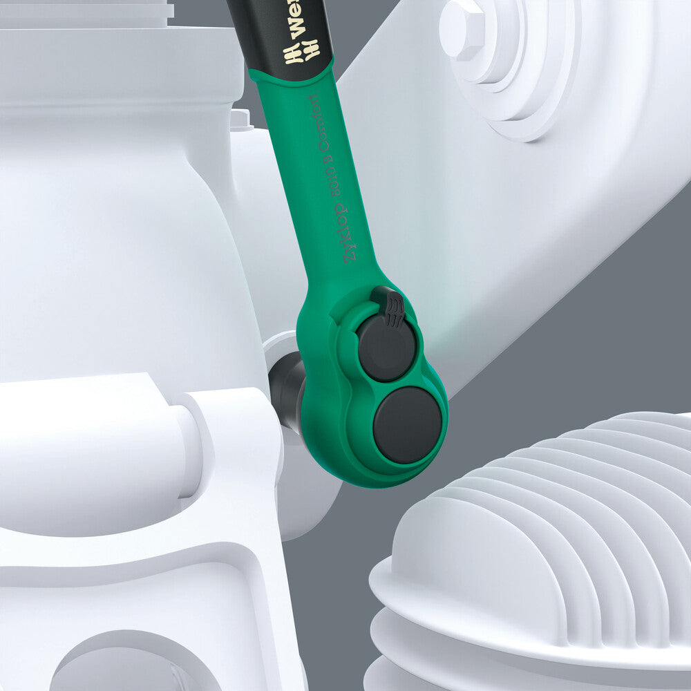 Wera Tools - 8100 SB 12 Zyklop Comfort Ratchet set, reversing lever, 3/8" drive, metric