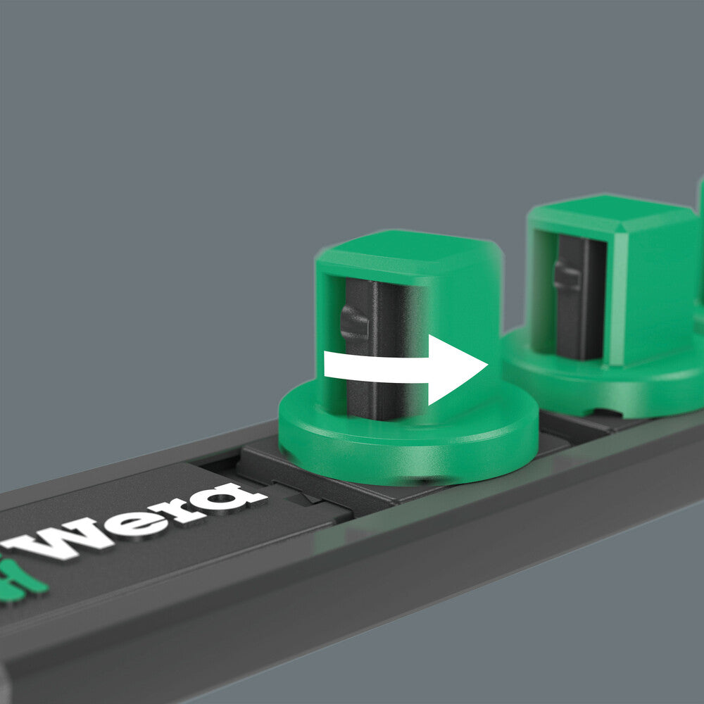 Wera Tools - 9602 Magnetic socket rail, 1/2", empty