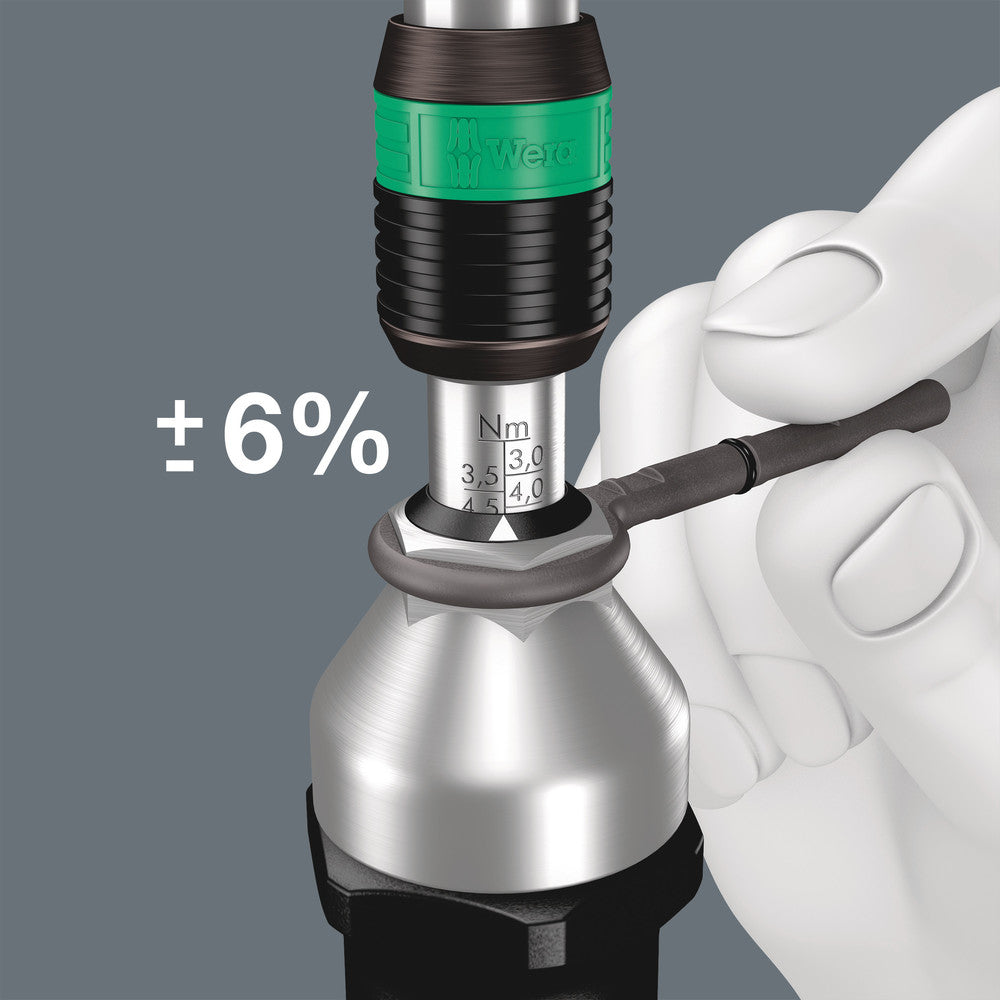 Wera Tools - Series 7400 Kraftform pistol handle, adjustable torque screwdrivers (25.0-55.0 in. lbs.) with Rapidaptor quick-release chuck