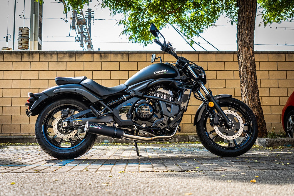 GPR-Exhaust---M3-Black-Titanium-Full-Line-for-Vulcan-650-S-from-2014-to-2016-dB-Killer-Catalyst