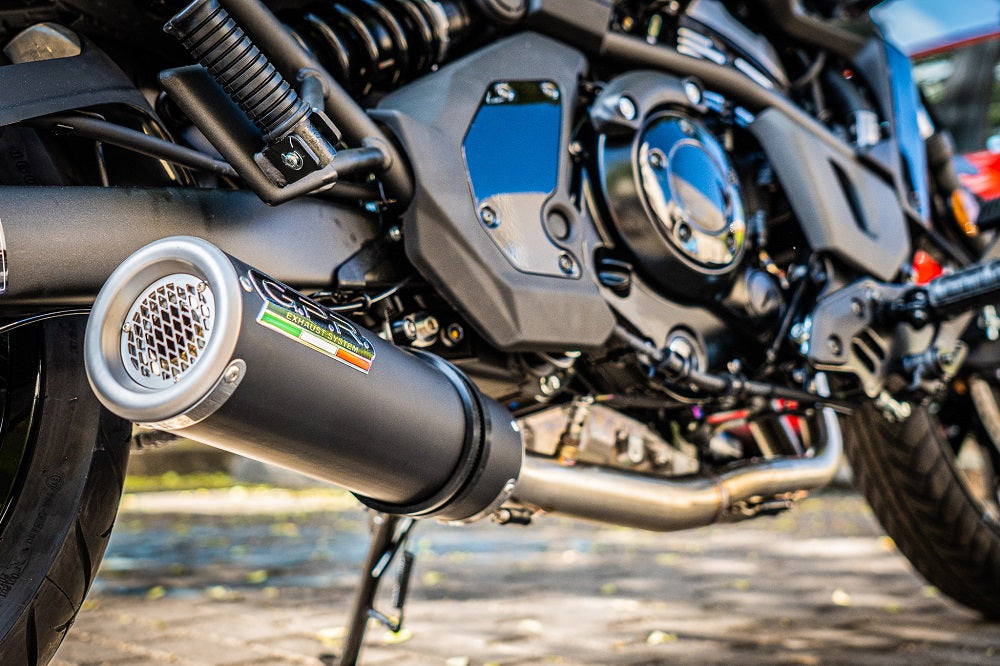 GPR-Exhaust---M3-Black-Titanium-Full-Line-for-Vulcan-650-S-from-2017-to-2020-dB-Killer-Catalyst