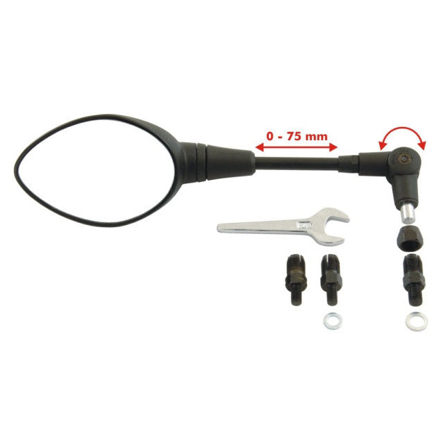 Touratech - Folding & Length Adjustable Rear View Mirror - BMW, KTM, Triumph & Japanese Bikes