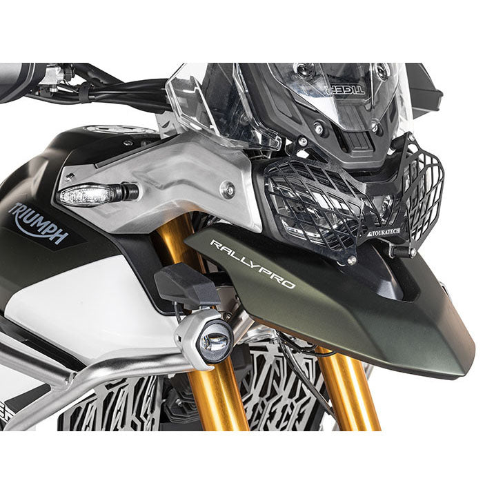 Touratech - Headlight Guard Black Quick-Release - Triumph Tiger 900 Rally