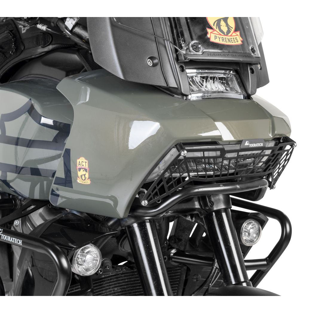 Touratech Headlight Guard Stainless Steel Black QuickRelease Harl