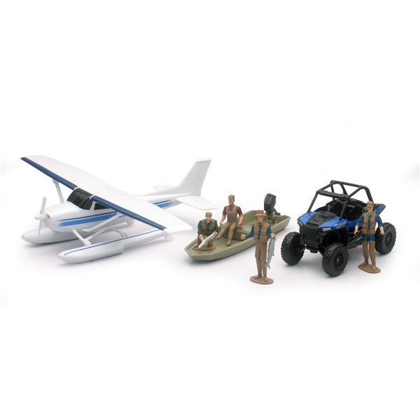 NewRayToys-Scale Model - Xtreme Adventure with Polaris ATV