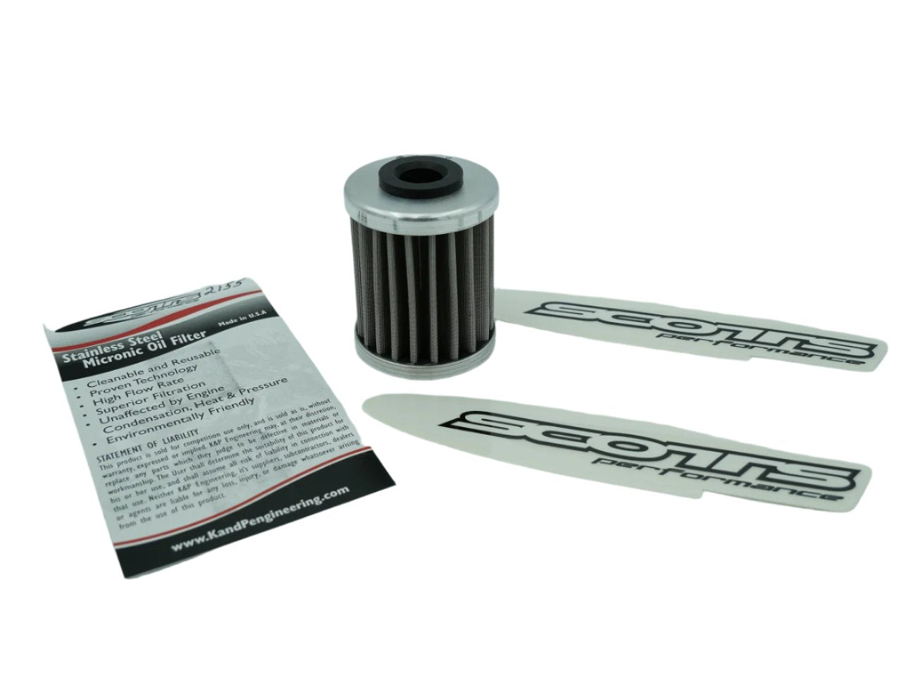 Scotts - Stainless Steel Micronic reusable Oil Filters for KTM and BETA (2155)