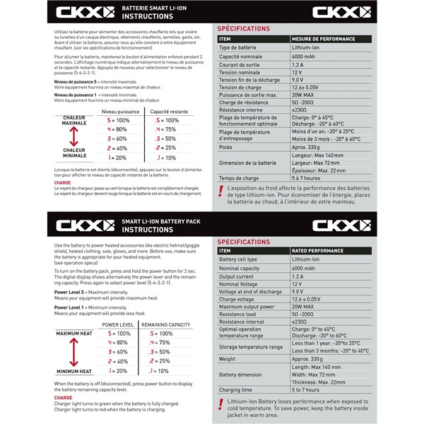 CKX - Battery Pack 6000mAh for Electric Goggles