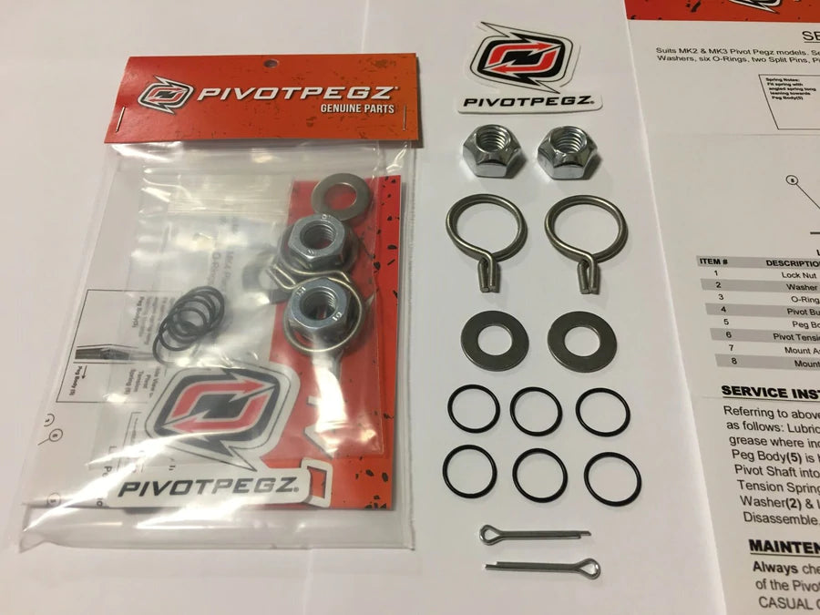 Pivot Pegz - Service Kit (Services Two Pegs) PPSK-MK3