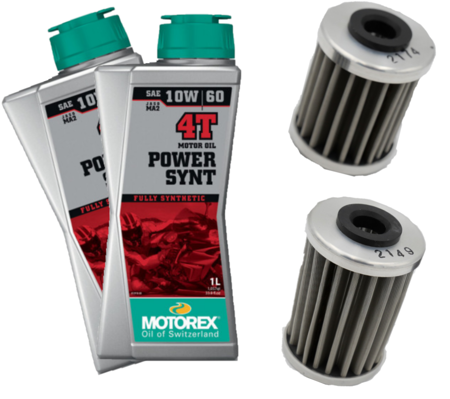 Motorex Power Synthetic Oil Change Kit for 2012+ KTM 690 / Husqvarna 701