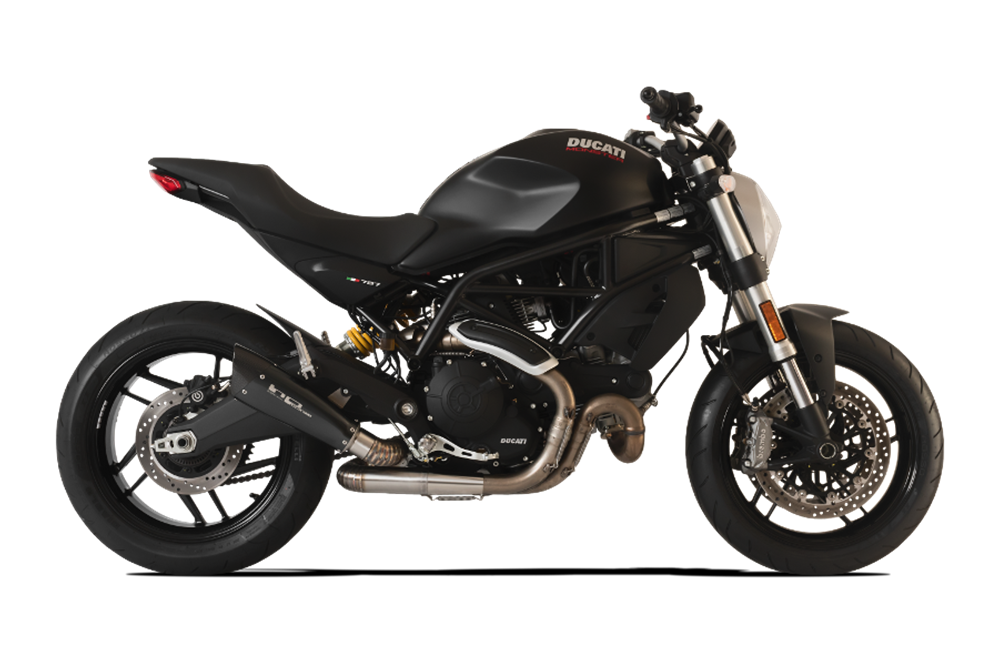 HPCorse - EvoXtreme 260mm Muffler for Ducati Monster 797 (Curved Link Arm)