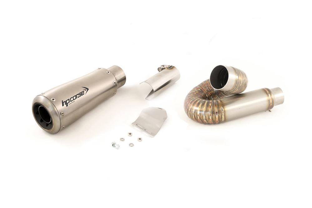 HPCorse - GP-07 Muffler for Ducati Monster 797 Muffler for Ducati Monster 797 (Curved Link Arm)