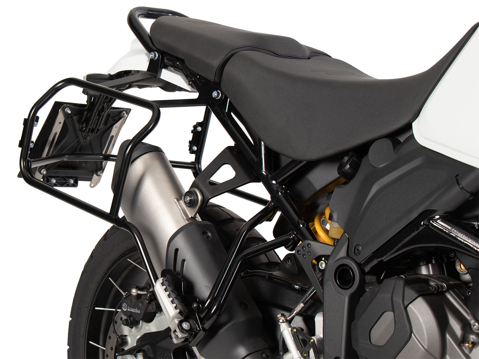 Hepco & Becker - Side Carrier Cutout Black, Includes Black Sideboxes for Ducati Desert X (2022-)
