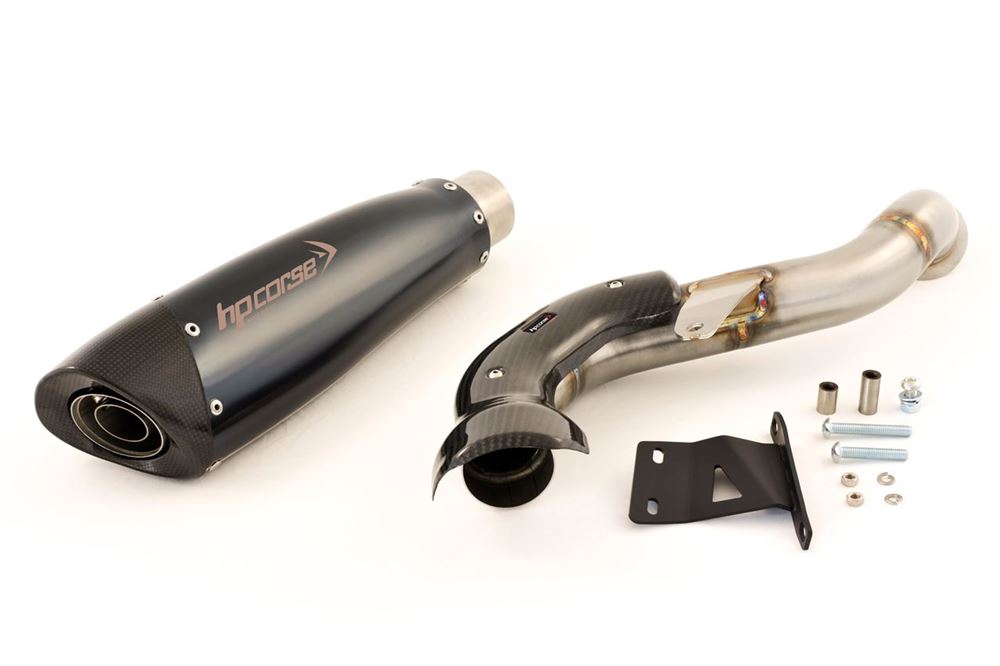 HPCorse - EvoXtreme 310mm Muffler for Ducati Hypermotard 821 with Slip On Link-Pipe (High Position)
