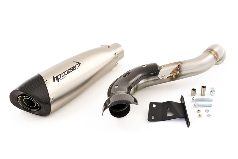 HPCorse - EvoXtreme 310mm Muffler for Ducati Hypermotard 821 with Slip On Link-Pipe (High Position)