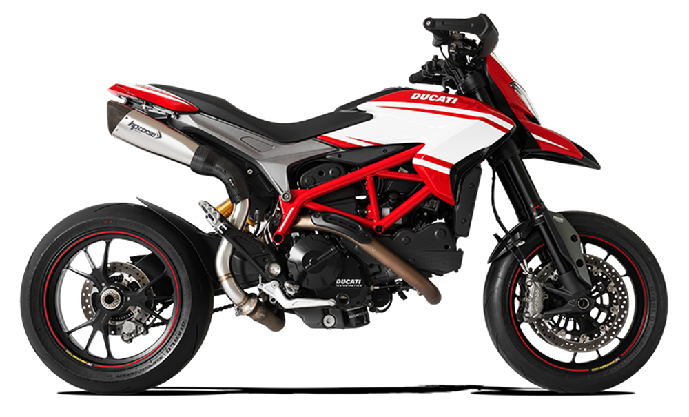 HPCorse - EvoXtreme 310mm Muffler for Ducati Hypermotard 821 with Slip On Link-Pipe (High Position)