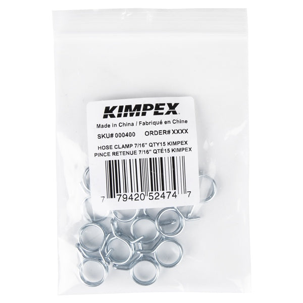 Kimpex-FUEL LINE HOSE CLAMP 7/16 QTY15 KIMPEX 000400 