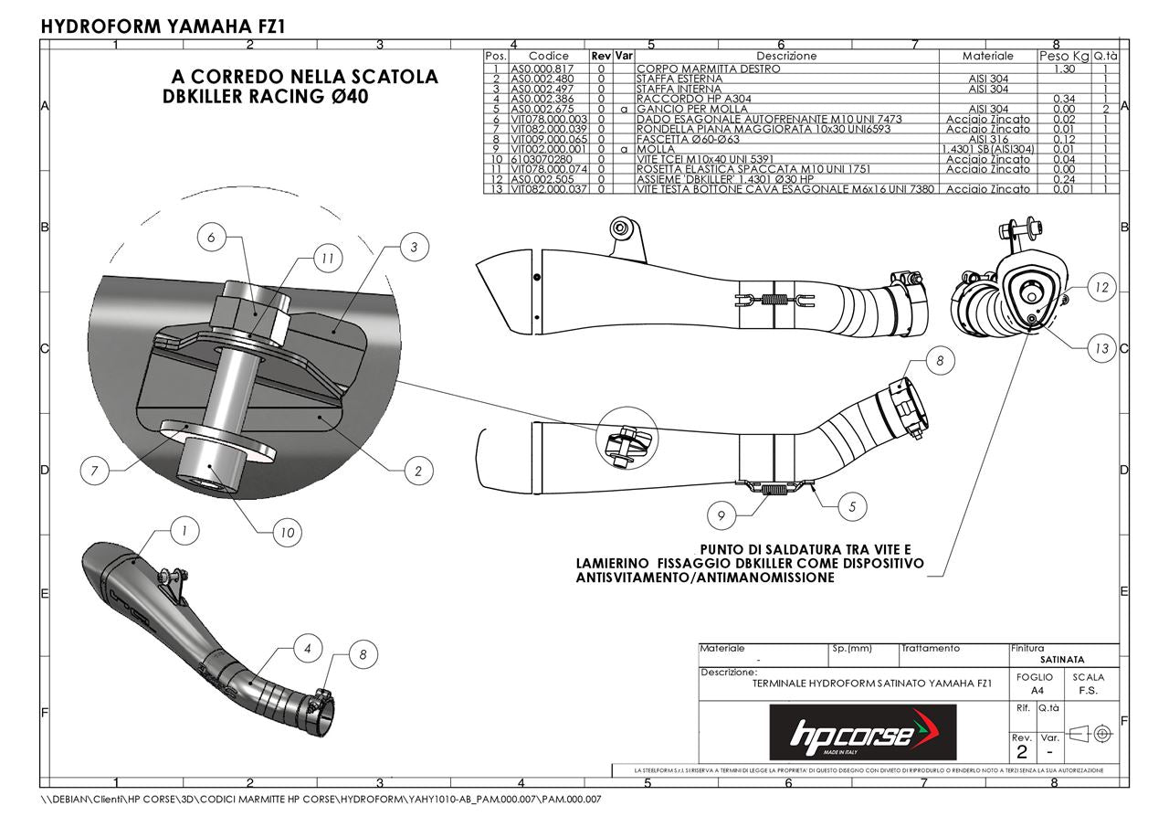 HPCorse - Hydroform Exhaust for Yamaha FZ1/FZ1 Fazer '06-'16