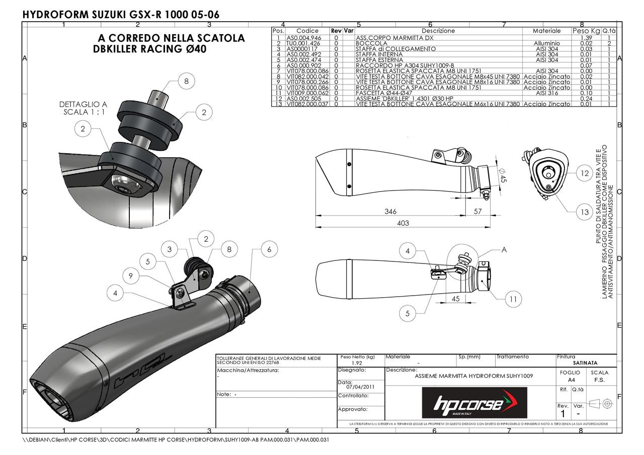 HPCorse - Hydroform Exhaust for Suzuki GSX-R 1000 '05-'06