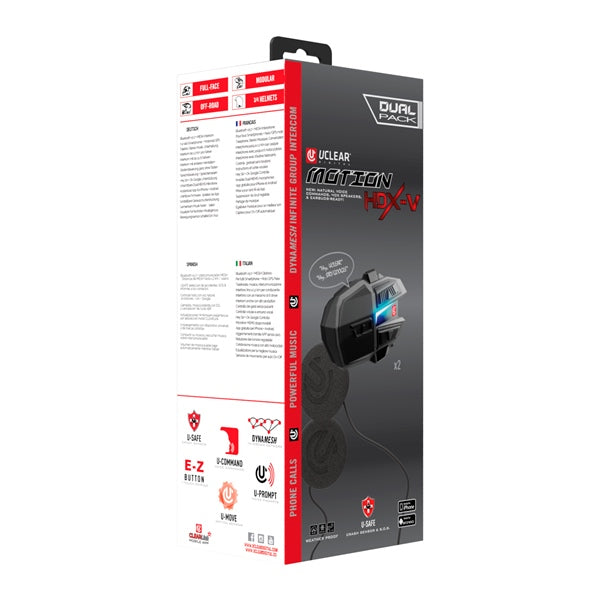 Uclear-HELMET AUDIO HDX-V DUAL KIT UCLEAR 180513 8885007334233