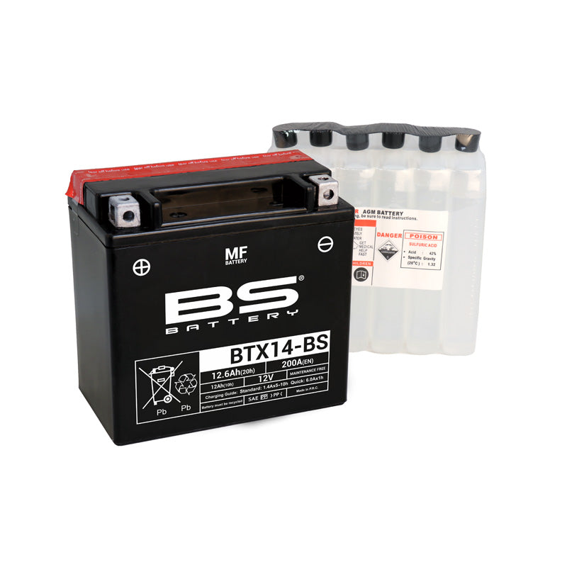 BS Battery - BS MF - BTX14-BS (YTX14-BS)