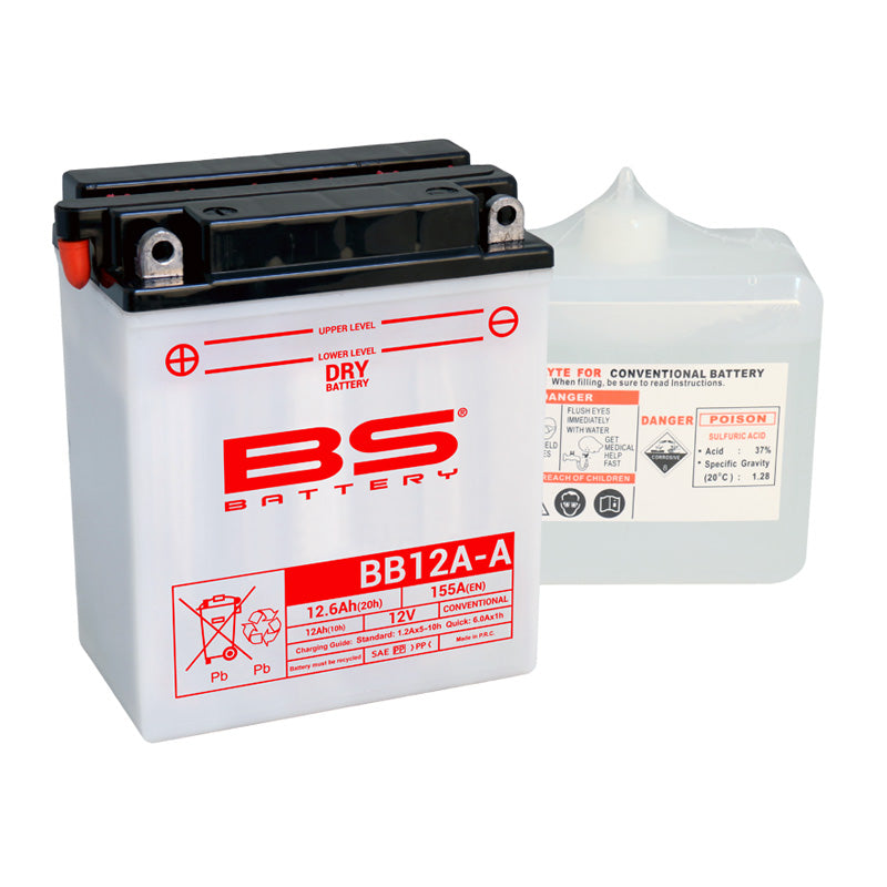 BS Battery - BS DRY - BB12A-A (With Acid Pack) (YB12A-A)