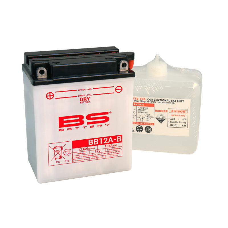 BS Battery - BS DRY - BB12A-B (With Acid Pack) (YB12A-B)