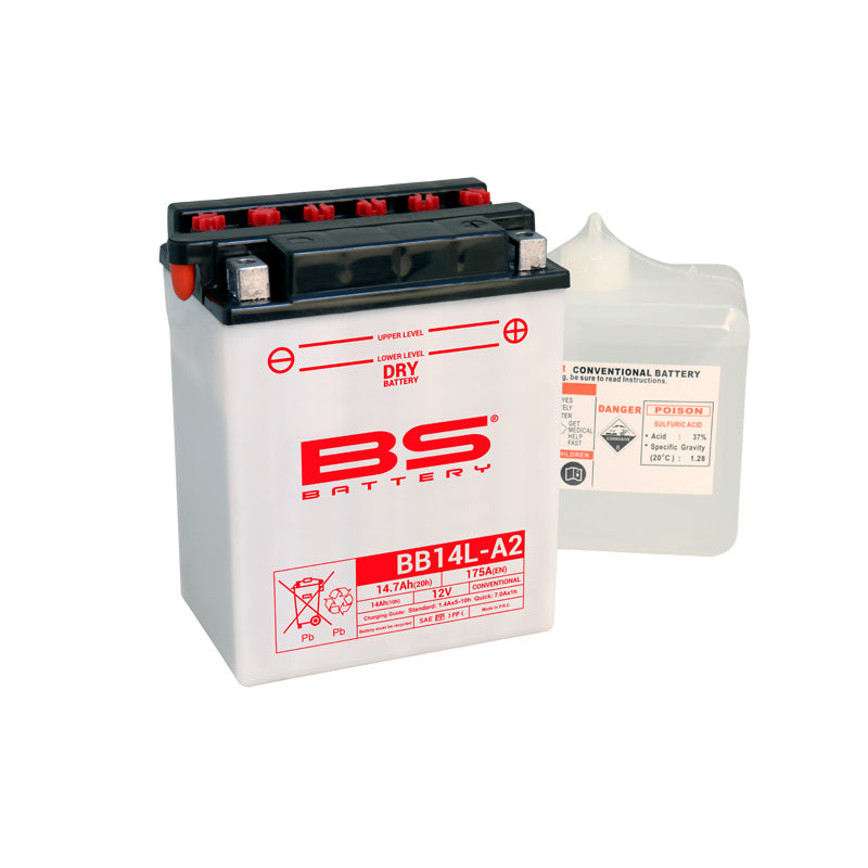 BS Battery - BS DRY - BB14L-A2 (With Acid Pack) (YB14L-A2)