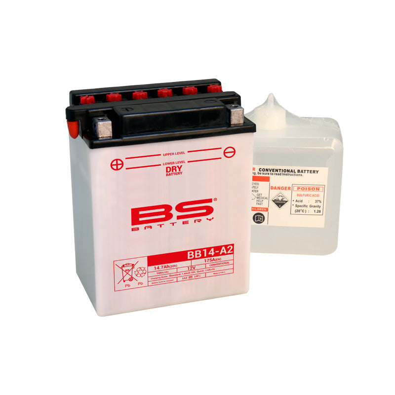 BS Battery - BS DRY - BB14-A2 (With Acid Pack) (YB14-A2)