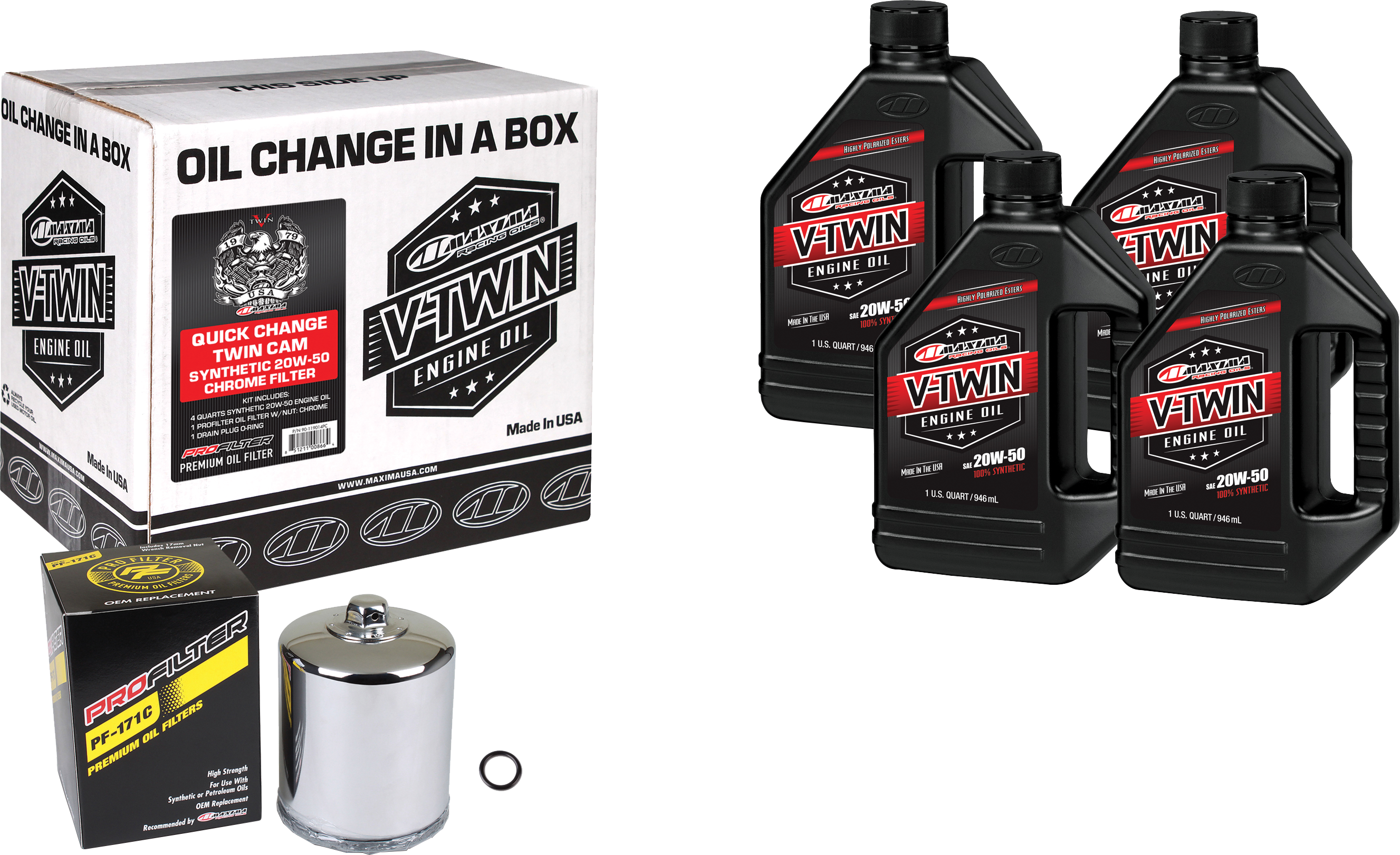 Maxima - V-Twin Quick Change Oil Filter Kit